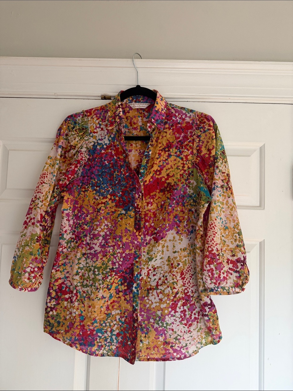 Robert Graham colorful 3/4 sleeve button down shirt